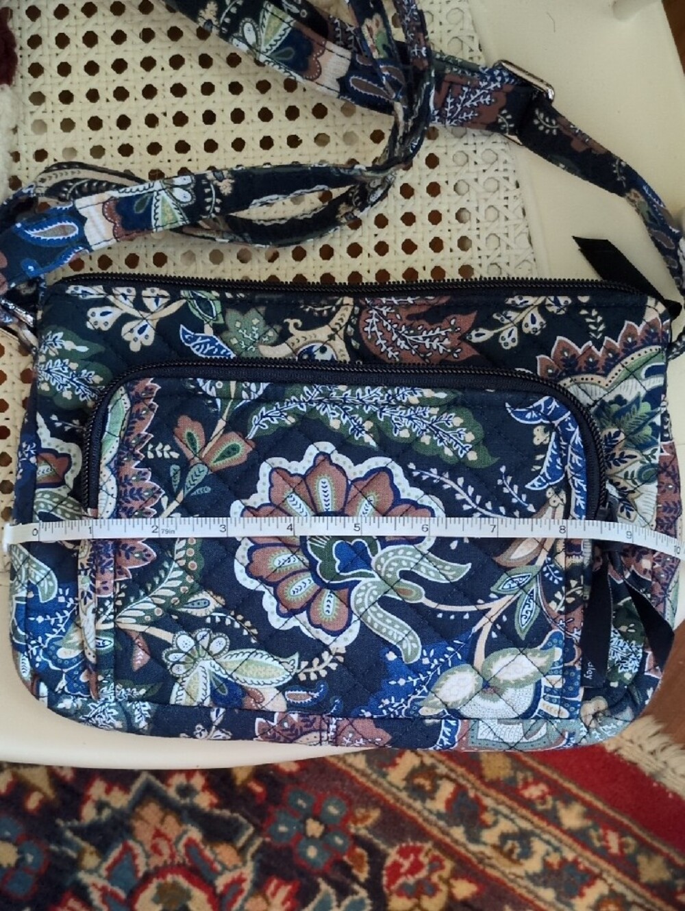 Vera Bradley Teal and Blue Paisley Crossbody Bag - Picture 7 of 7
